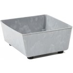 Lamela Květinová mísa SAGA 28 x 28 cm dekor ŠEDÝ-BETON – Zboží Mobilmania