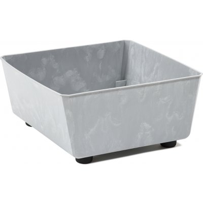 Lamela Květinová mísa SAGA 28 x 28 cm dekor ŠEDÝ-BETON – Zboží Mobilmania