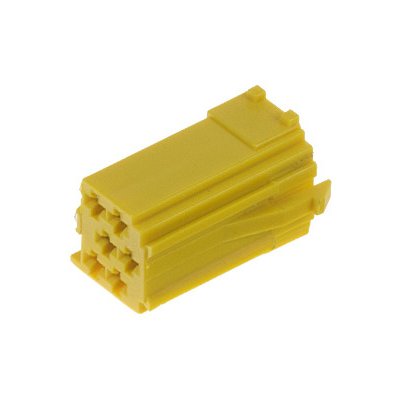 Konektor MINI ISO 6-pin bez kabelů - žlutý