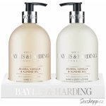 Baylis & Harding Jojoba Vanilla & Almond Oil čisticí tekuté mýdlo na ruce 300 ml + mléko na ruce a tělo 300 ml dárková sada