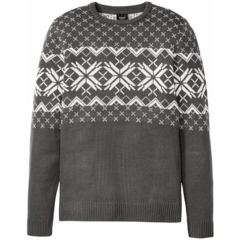 Bonprix módní svetr s norským vzorem šedá od 377 Kč - Heureka.cz