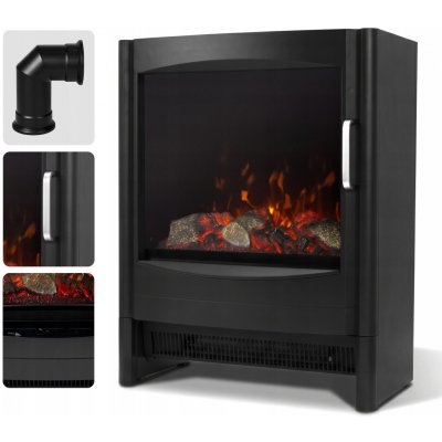 Sureflame Keston Elektrická s šikmou kouřovou trubkou černé – Zboží Dáma