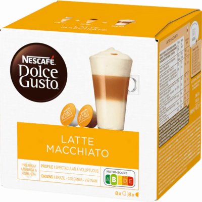 Nescafé Kapsle Dolce Gusto Latte Macchiato bez cukru 16 kapslí – Hledejceny.cz