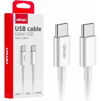 Kabel 'USB-C na USB-C 60W 100cm FullLINK AMIO-03896 – Zboží Živě