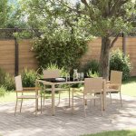 Omaxi 455116 Zahradní jídelní souprava 5 pcs Béžová 150 x 90 x 75 cm – Hledejceny.cz