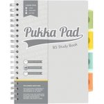 PUKKA PAD Spirálový sešit "Study Book", šedá, B5, linkovaný, 100 listů – Zboží Dáma