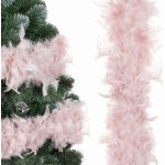 SPRINGOS Vánoční řetěz Girlanda 1,8m z pravého peří starorůžová – Hledejceny.cz