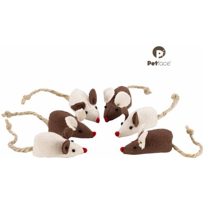 Petface myšky 6 ks, mini hračka pro kočky