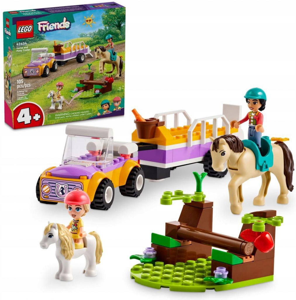 LEGO® Friends 42634 Přívěs pro přepravu koní a poníků