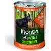 Vitamíny pro zvířata MONGE BWILD GRAIN FREE Mini Adult Kachní kousky v omáčce s dýní a cuketou 400 g