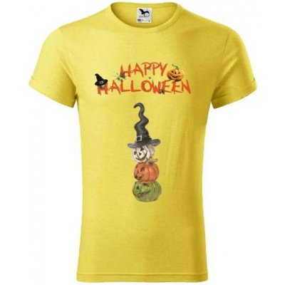 Tričko s potiskem Hallowem 6 pánské Žlutý melír