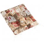 Bellatex prošívaný EMA Káva hnědá, červená 40 x 40 cm – Zboží Dáma