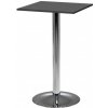 Barový stolek AJ Produkty Bianca 700x700 mm HPL černá / chrom