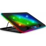 EVOLVEO Ania 9RGB, chladící podložka pod notebook, 6x ventilátor, RGB podsvícení ventilátorů a obvod – Hledejceny.cz