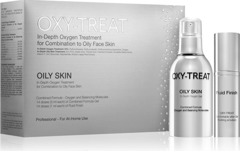 Oxy-Treat Oily Skin Oily Skin gel pro mastnou pleť 50 ml + Fluid Finish finální péče 15 ml dárková sada