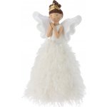 Home Styling Collection Figurka andělíčka ve svítících šatech, 36 cm bílá – Hledejceny.cz