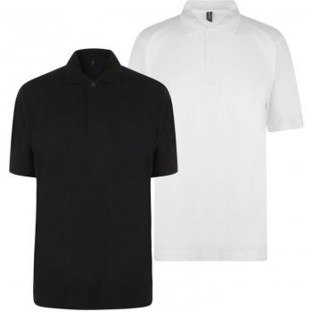 Donnay Two Pack Polo Shirts Mens White/Black