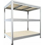 Biedrax Regál do domácnosti 35 x 90 x 120 cm, pozink, 3 police OSB 10 mm, nosnost 300 kg na polici – Zboží Dáma