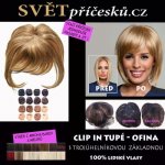 Tupé clip in ofina z lidských vlasů - příčesek 613 - plavá blond – Zboží Mobilmania