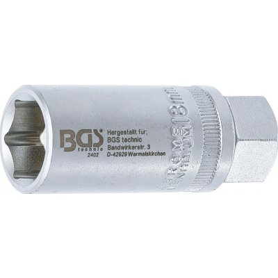 BGS 2402, Nástrčná hlavice na zapalovací svíčky, šestihranná | 12,5 mm (1/2") | 18 mm – Hledejceny.cz