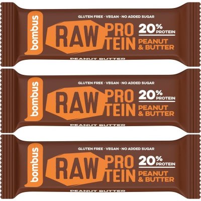 Bombus Raw Protein Bar 3 x 50 g – Zbozi.Blesk.cz