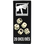 Kostky Warhammer Dice Cube 20 ks šestistěnné černé – Zboží Živě
