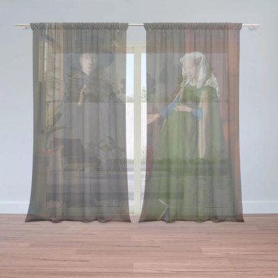 Sablio Záclony Svatba manželů - Jan van Eyck: 2ks 150x250cm – Hledejceny.cz