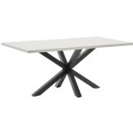 Kave Home Bílý jídelní stůl Argo černá podnož 180 x 100 cm – Zboží Mobilmania