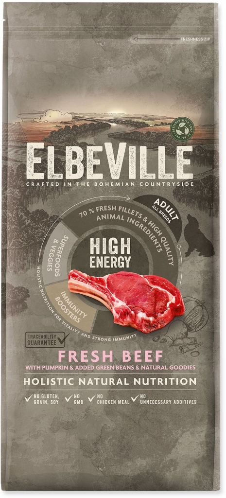 Elbeville Adult All Breeds Fresh Beef High Energy 11,4 kg