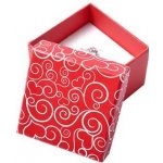 Šperky4U Malá červená krabička na prsten se sdíčkovými ornamenty KR0227 – Hledejceny.cz