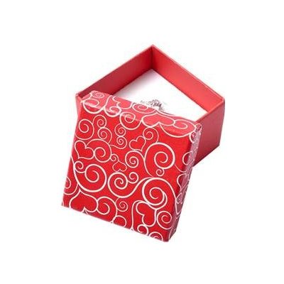 Šperky4U Malá červená krabička na prsten se sdíčkovými ornamenty KR0227 – Hledejceny.cz