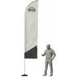 MITKO Reklamní vlajka Rider L (80x350 cm) s hliníkovým stožárem – Rovné – Hřeb s ocelovým rotátorem ⌀ 20 mm – Hledejceny.cz