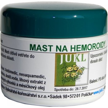 Jukl Bylinářství-kořenářství Mast na hemeroidy 50 ml