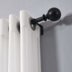 Wayolte Koncovky záclonových tyčí 22 mm a 25 mm, závit 1/4"-20 UNC, 2 ks, matně černé – Sleviste.cz