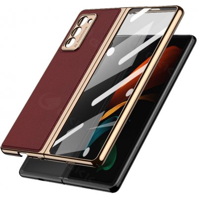 Pouzdro GKK LEATHER se sklem Samsung Galaxy Z Fold 2 5G červené