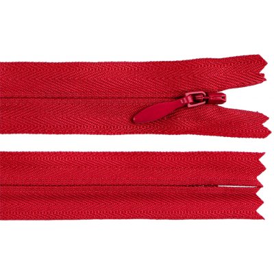 Spirálový zip skrytý YKK No 4 délka 50 cm, střední, 519 červená – Hledejceny.cz