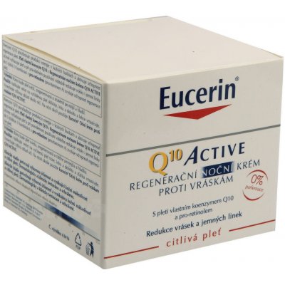 Eucerin Sensitive Q10 Active noční krém proti vráskám 50 ml – Zboží Mobilmania