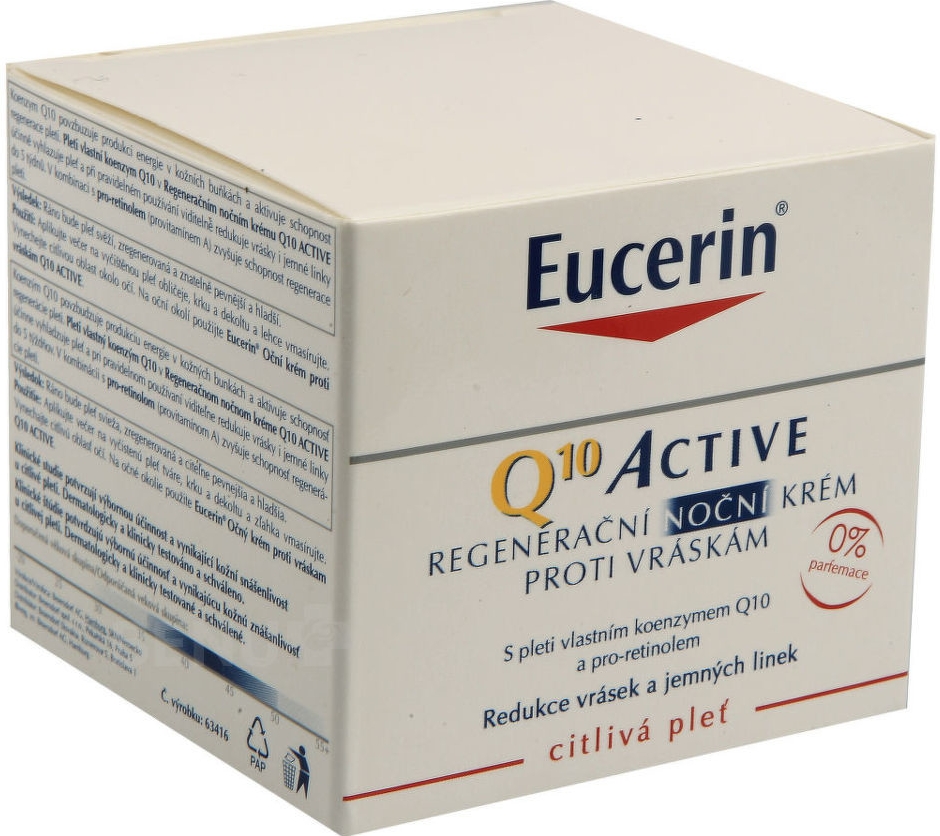 Eucerin Sensitive Q10 Active noční krém proti vráskám 50 ml od 419 Kč -  Heureka.cz