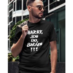 Bezvatriko pánské tričko Harry jdu do baráku Canvas pánské tričko krátkým rukávem 0293 černé