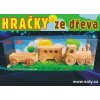 Dřevěný vláček SOLY | dřevěné vláčky 2 vagony