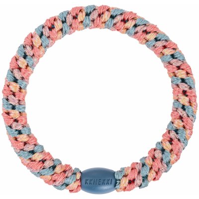KKNEKKI Gumička do vlasů Kknekki Mix Teal Pomerant Glitter, růžová barva, textil – Zboží Dáma
