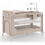 Kinderkraft cestovní postýlka LEODY UP beige with accessories – Zboží Mobilmania