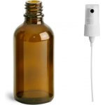 Luna Skleněná lékovka s bílým kosmetickým rozprašovačem 100 ml – Zboží Dáma