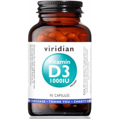 Viridian Vitamin D3 1000iu 90 kapslí – Hledejceny.cz