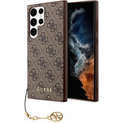 Guess 4G Charms Samsung Galaxy S24 Ultra hnědé – Sleviste.cz