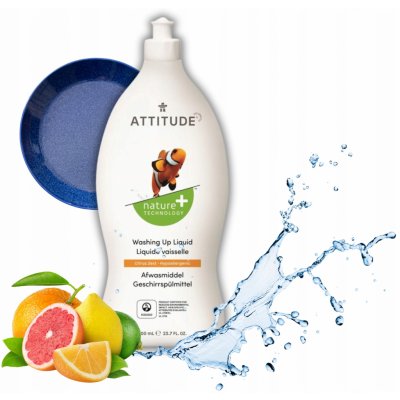 Attitude přípravek na mytí nádobí s vůní zeleného jablka a bazalky 700 ml – Zbozi.Blesk.cz