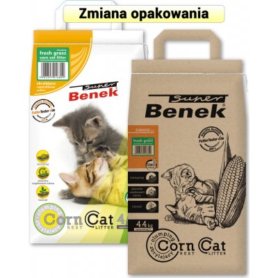 Certech Super Benek Corn Cat Čerstvá tráva Hrudkující kukuřičná podestýlka 7 l – Zboží Dáma