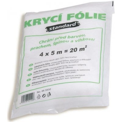 Euro Nářadí Fólie krycí univerzální 4 x 5 m, 0,007 mm – HobbyKompas.cz