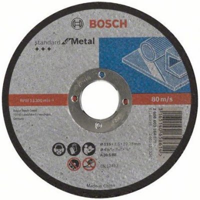 Bosch - Řezný kotouč rovný Standard for Metal A 30 S BF, 115 mm, 22,23 mm, 2,5 mm, 50 BAL – Zboží Mobilmania