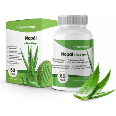 Herbs Energy Nopál opuncie extrakt + Aloe vera extrakt 60 kapslí – Hledejceny.cz